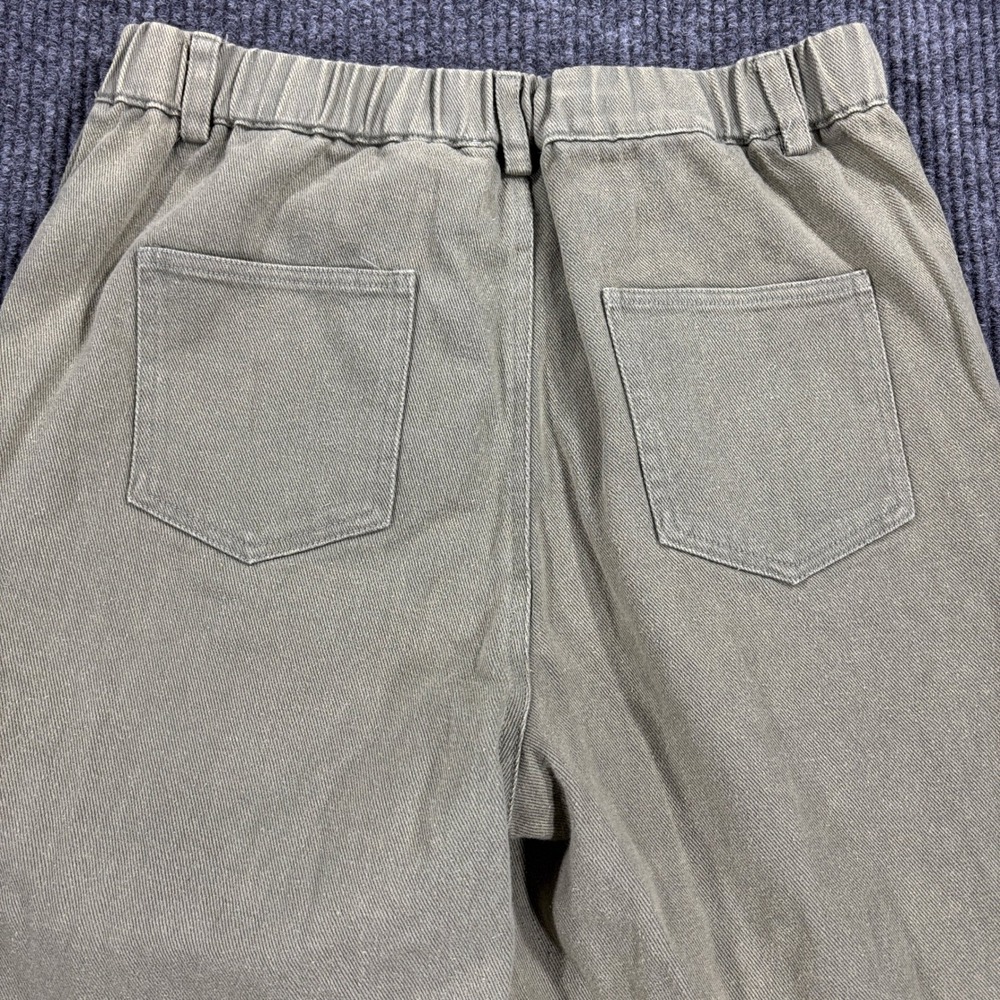 Cloud Ten Jogger Pants Women Large Olive Green High Rise Cotton Twill CP10439Y - Picture 12 of 12
